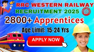 RRC Western Railway Apprentices Recruitment 2025 - Apply Online for 2865 Posts