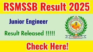RSMSSB Junior Engineer (Agriculture) Result 2025 Out at rsmssb.rajasthan.gov.in, Direct Link to Download Result PDF Here