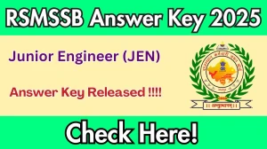 RSMSSB Junior Engineer (JEN) Answer Key 2025 Released – Download Now at rsmssb.rajasthan.gov.in RSMSSB Junior Engineer (JEN) Answer Key 2025 Released – Download Now at rsmssb.rajasthan.gov.in