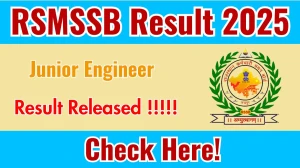 RSMSSB Junior Engineer Result 2025 Out at rsmssb.rajasthan.gov.in, Direct Link to Download Result PDF Here