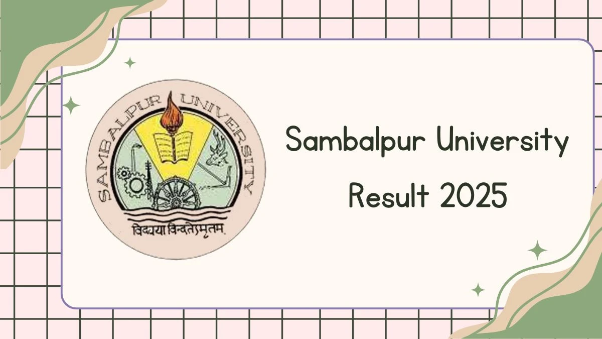Sambalpur University Result 2025 Released at suniv.ac.in Direct Link to Download PG Course Result