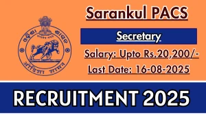 Sarankul PACS Secretary Recruitment 2025 - Apply Offline Sarankul PACS Secretary Recruitment 2025 - Apply Offline