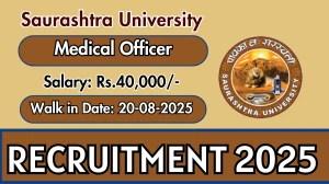 Saurashtra University Medical Officer Recruitment 2025 – Walk in