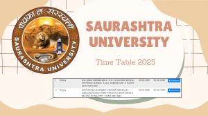 Saurashtra University Time Table 2025 Announced @ saurashtrauniversity.edu Details Here