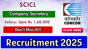 SCICL Company Secretary Recruitment 2025 - Apply Offline