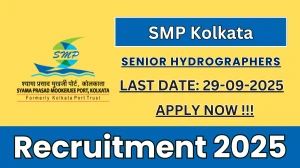 SMP Kolkata Senior Hydrographers Recruitment 2025 - Apply Offline