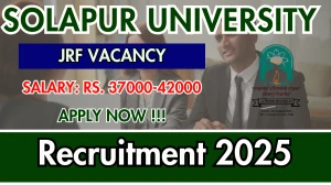 Solapur University Junior Research Fellow Recruitment 2025 - Apply Offline Solapur University Junior Research Fellow Recruitment 2025 - Apply Offline