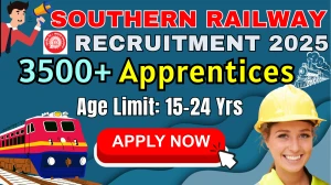 Southern Railway Apprentices Recruitment 2025 - Apply Online for 3518 Posts by Sep 25 Southern Railway Apprentices Recruitment 2025 - Apply Online for 3518 Posts by Sep 25