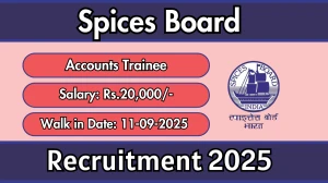 Spices Board Accounts Trainee Recruitment 2025 – Walk in