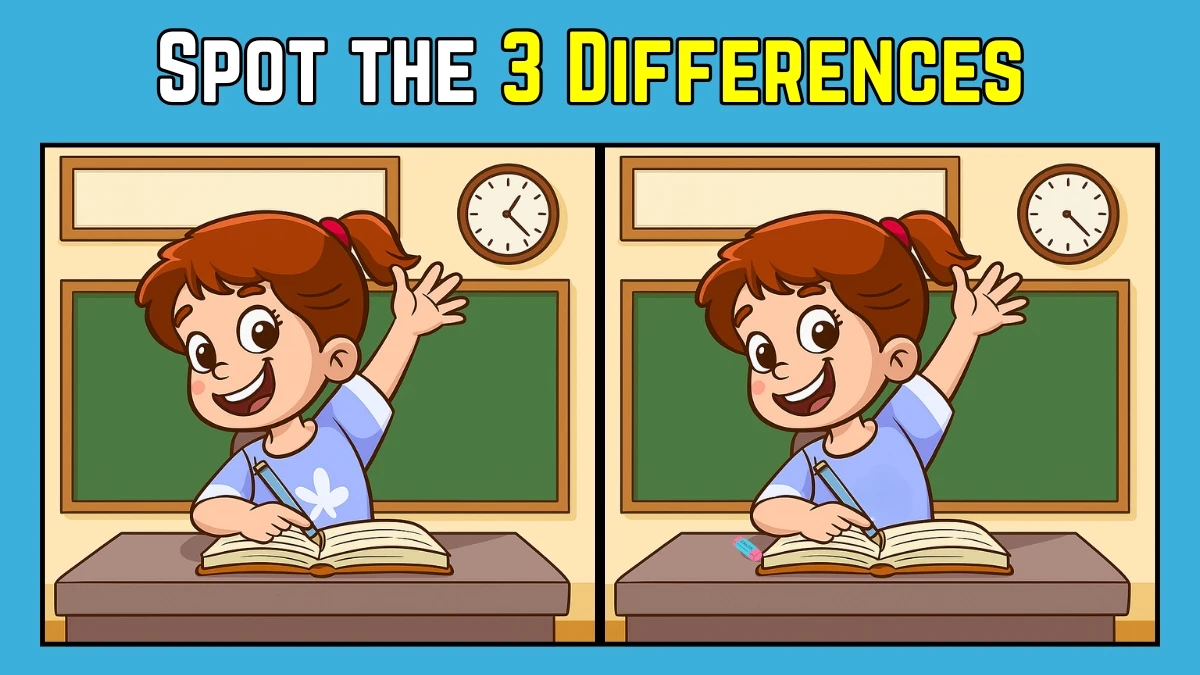 Spot the Difference: Can You Find 3 Differences Between the 2 Images in 7 Seconds