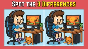 Spot the Difference: Within 9 Seconds Spot The 3 Differences in this Gaming Boy Image