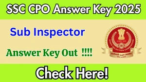 SSC CPO SI Tier II Final Answer Key 2025 Released – Download at ssc.gov.in SSC CPO SI Tier II Final Answer Key 2025 Released – Download at ssc.gov.in