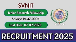 SVNIT Junior Research Fellowship Recruitment 2025 - Apply Offline