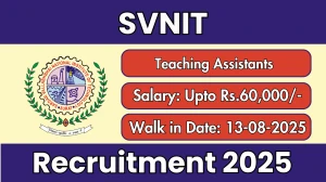 SVNIT Teaching Assistants Recruitment 2025 – Walk in