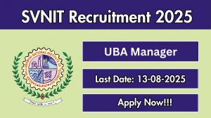 SVNIT UBA Manager Recruitment 2025 - Apply Online