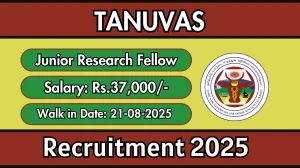 TANUVAS Junior Research Fellow Recruitment 2025 – Walk in