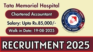 Tata Memorial Hospital Chartered Accountant Recruitment 2025 – Walk in