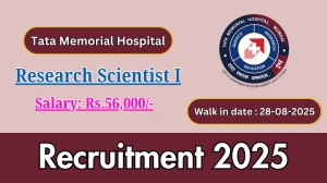 Tata Memorial Hospital Research Scientist I Recruitment 2025 – Walk in