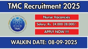 TMC Nurse Recruitment 2025 – Walk in for 01 Posts TMC Nurse Recruitment 2025 – Walk in for 01 Posts