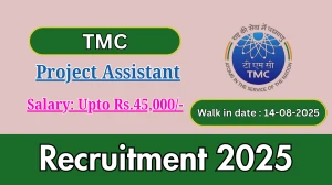 TMC Project Assistant Recruitment 2025 – Walk in