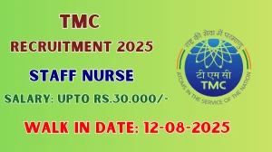 TMC Staff Nurse Recruitment 2025 – Walk in