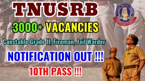 TNUSRB Jail Warder Recruitment 2025 - Apply Online for 3665 Constable Grade II, Fireman and Jail Warder Posts