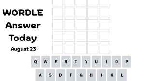 Today's Wordle Hint and Answer for August 23, 2025