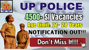 UP Police SI Recruitment 2025 - Apply Online for 4543 Posts