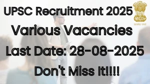 UPSC Recruitment 2025 - Apply Online for 15 Lecturer, Assistant Director Posts