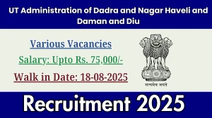 UT Administration of Dadra and Nagar Haveli and Daman and Diu Recruitment 2025 – Walk in for 12 Medical Officer, Staff Nurse and More Posts