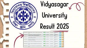 Vidyasagar University Result 2025 Released at vidyasagar.ac.in Direct Link to Download 1st Semester Result