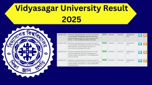 Vidyasagar University Result 2025 Released at vidyasagar.ac.in Direct Link to Download 2nd Semester Result