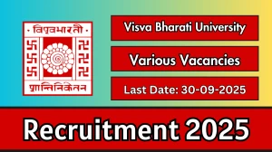Visva Bharati University Recruitment 2025 - Apply Online for 05 Librarian, Deputy Registrar and More Posts