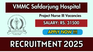 VMMC Safdarjung Hospital Project Nurse III Recruitment 2025 - Apply Online