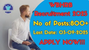 WBHRB Medical Technologist Recruitment 2025 - Apply Online for 807 Posts