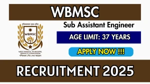 WBMSC Sub Assistant Engineer Recruitment 2025 - Apply Online for 19 Posts by Sep 22 WBMSC Sub Assistant Engineer Recruitment 2025 - Apply Online for 19 Posts by Sep 22