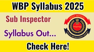 WBP SI Syllabus 2025 Out Direct Link to Download Syllabus PDF here