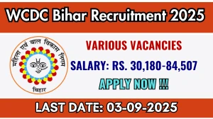 WCDC Bihar Recruitment 2025 - Apply Online for 10 Assistant, Accountant and More Posts WCDC Bihar Recruitment 2025 - Apply Online for 10 Assistant, Accountant and More Posts