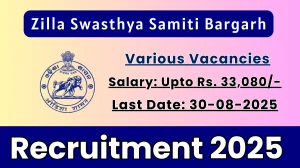 Zilla Swasthya Samiti Bargarh Recruitment 2025 - Apply Offline for 24 Block Programme Manager, Block Data Manager and More Posts