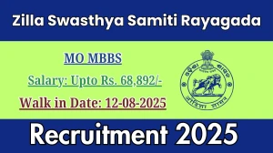 Zilla Swasthya Samiti Rayagada MO MBBS Recruitment 2025 – Walk in
