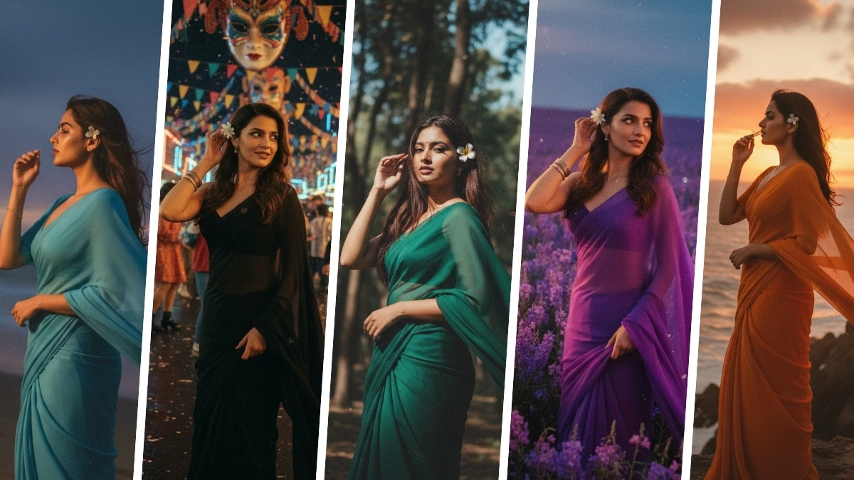 10 Trendy Gemini AI Retro Saree Image Prompts Copy Paste: Try These Retro-Inspired Prompts for Vintage Flair