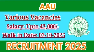 AAU Recruitment 2025 – Walk in for 12 Research Fellow, Field Assistant and More Posts
