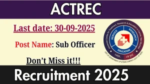 ACTREC Sub Officer Recruitment 2025 – Walk in