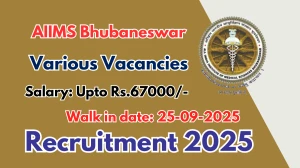 AIIMS Bhubaneswar Recruitment 2025 – Walk in for 03 Project Research Scientist, Project Technical Support Posts