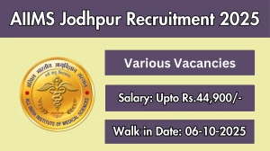 AIIMS Jodhpur Recruitment 2025 – Walk in for 04 Clinical Psychologist, Occupational Therapist and More Posts