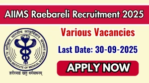 AIIMS Raebareli Recruitment 2025 - Apply Offline for Research Assistant, Laboratory Technician posts by Sep 30 AIIMS Raebareli Recruitment 2025 - Apply Offline for Research Assistant, Laboratory Technician posts by Sep 30