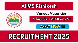 AIIMS Rishikesh Recruitment 2025 - Apply Online for Project Research Scientist I, Project Technical Support I Posts AIIMS Rishikesh Recruitment 2025 - Apply Online for Project Research Scientist I, Project Technical Support I Posts