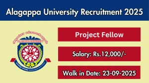 Alagappa University Project Fellow Recruitment 2025 – Walk in Alagappa University Project Fellow Recruitment 2025 – Walk in