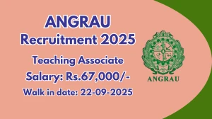 ANGRAU Teaching Associate Recruitment 2025 – Walk in