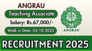 ANGRAU Teaching Associate Recruitment 2025 – Walk in